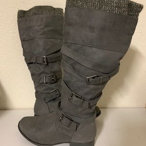 Brand new Gray Knee high boot